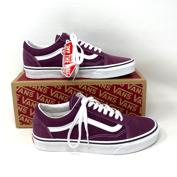 Vans Purple and White Women's Sneakers - Picture 3 of 11